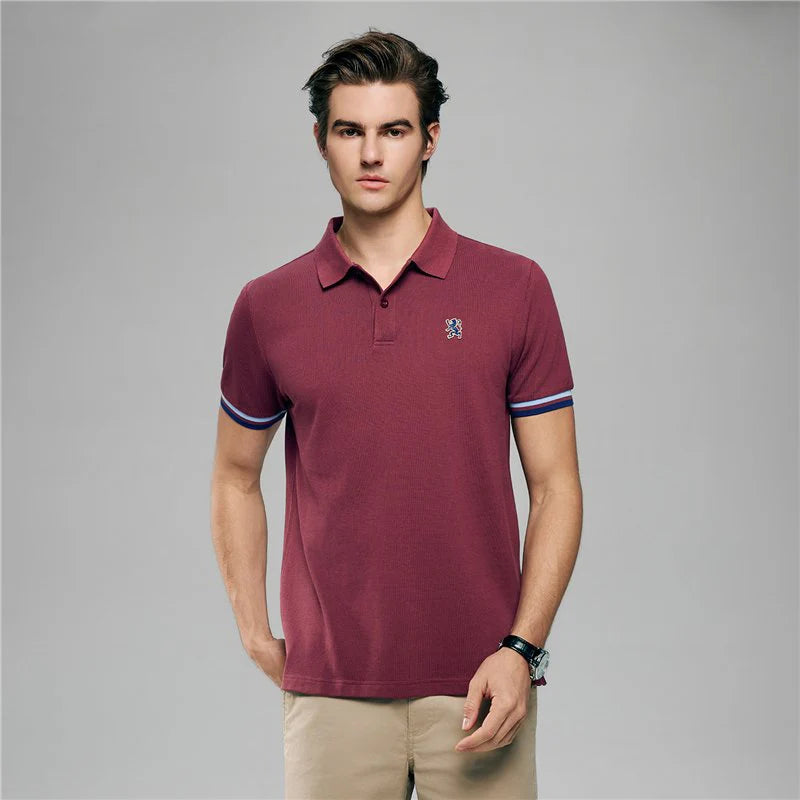 Performance Polo With Small Lion Embroidery (Slim Fit)