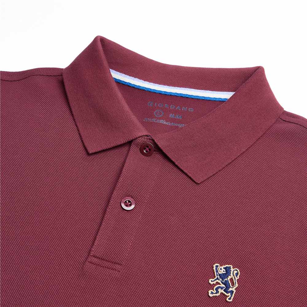 Performance Polo With Small Lion Embroidery (Slim Fit)