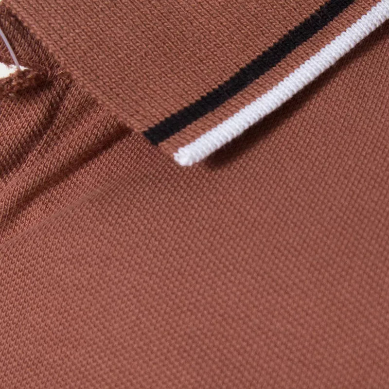 Solid Cotton Lycra Polo (Double-Piping)