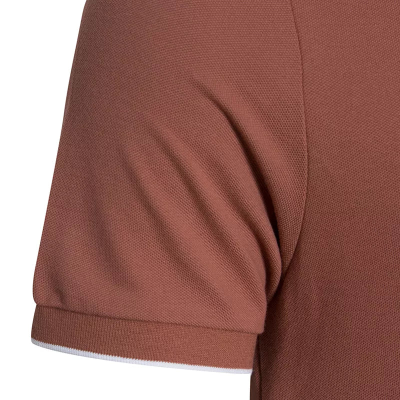 Solid Cotton Lycra Polo (Double-Piping)