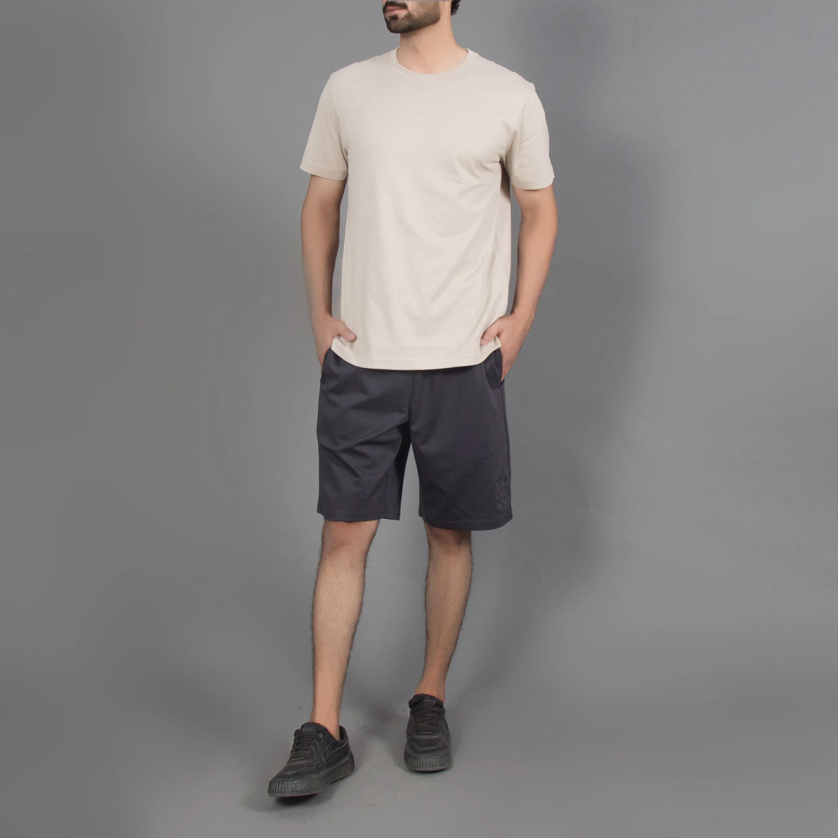 Cotton Crewneck Slim Fit Tee Short Sleeve