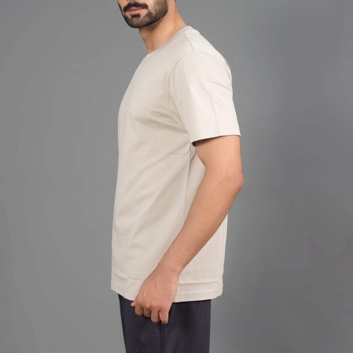 Cotton Crewneck Slim Fit Tee Short Sleeve