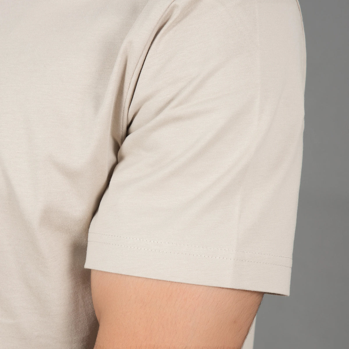 Cotton Crewneck Slim Fit Tee Short Sleeve