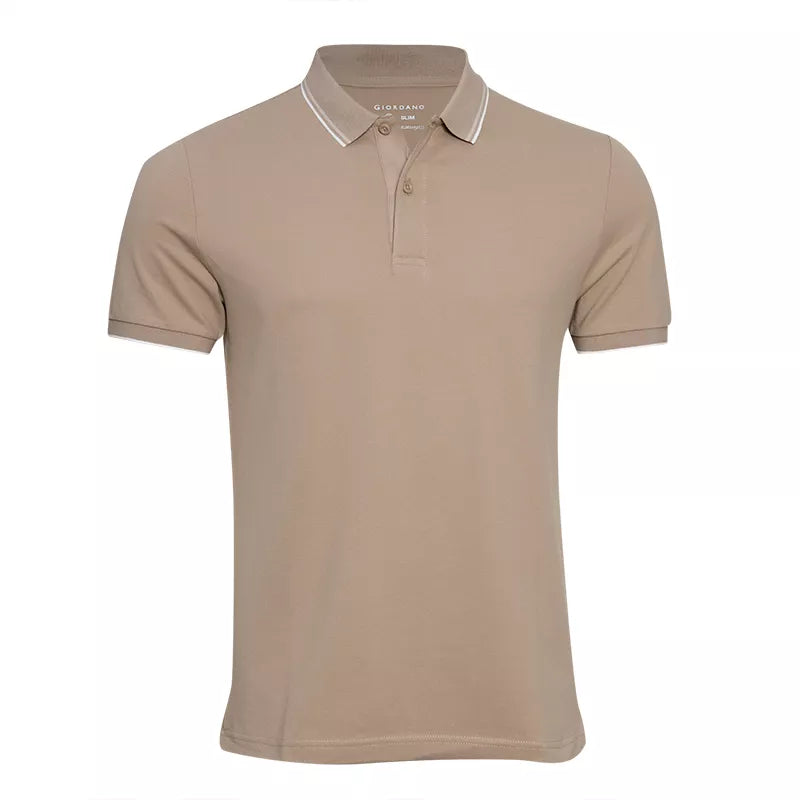 Solid Cotton Lycra Polo (Double Piping)