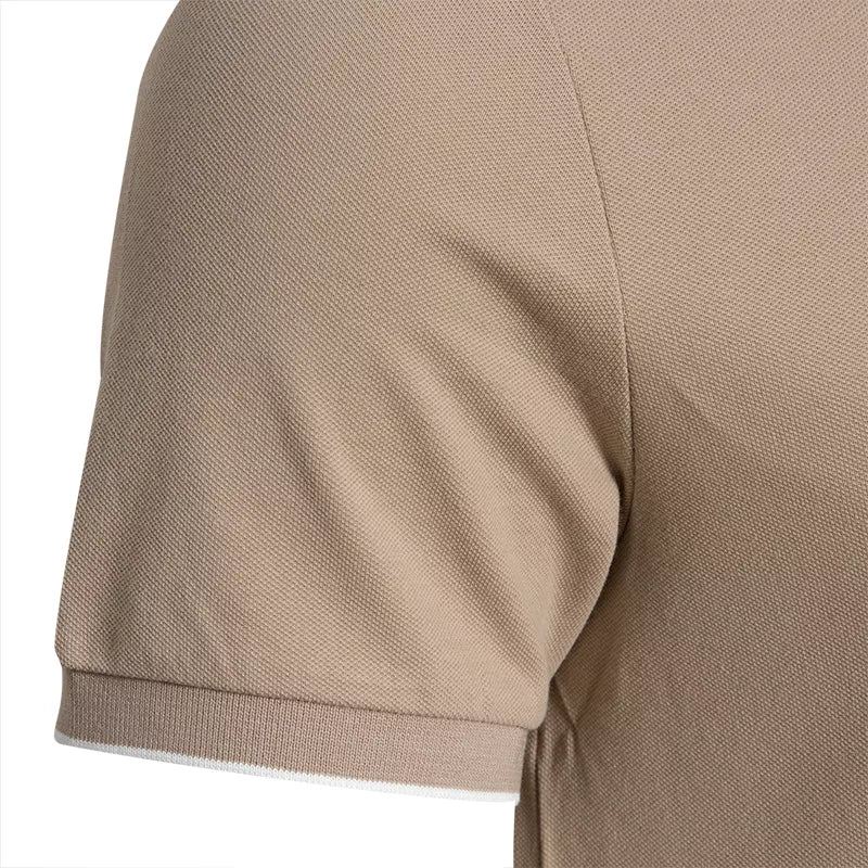 Solid Cotton Lycra Polo (Double Piping)