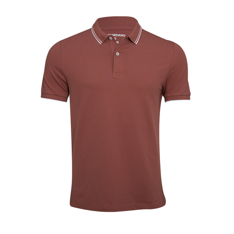 Solid Lycra Polo (Double Piping)