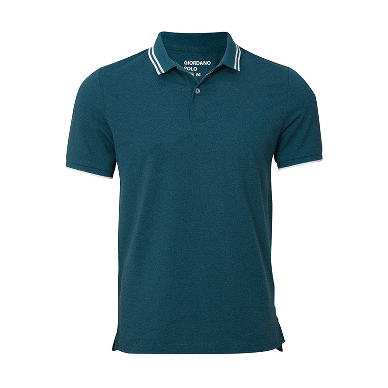 Solid Lycra Polo (Double Piping)