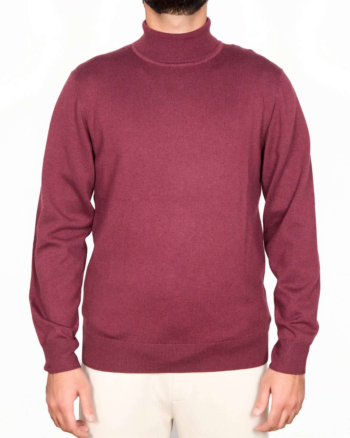 Solid High Neck Anti-Static Sweater