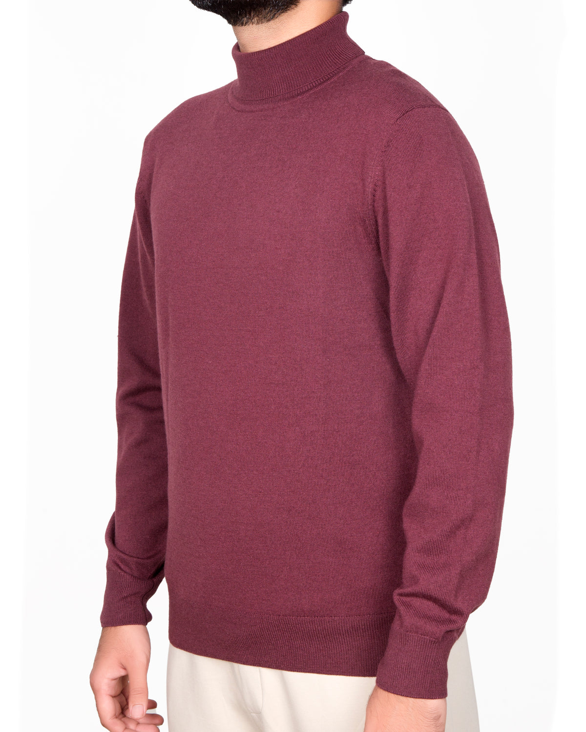 Solid High Neck Anti-Static Sweater