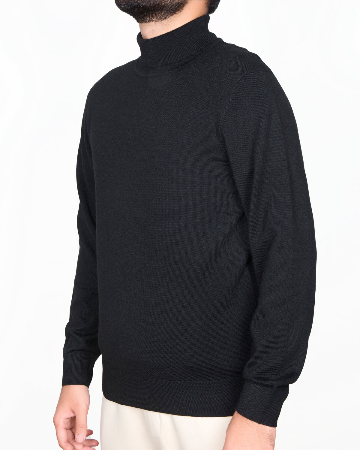 Solid High Neck Anti-Static Sweater