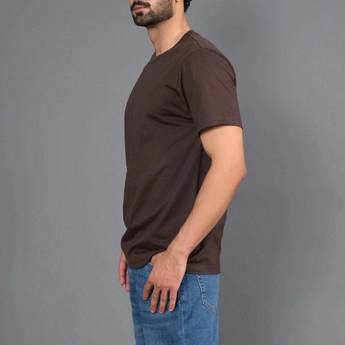 Cotton Crewneck Slim Fit Tee Short Sleeve