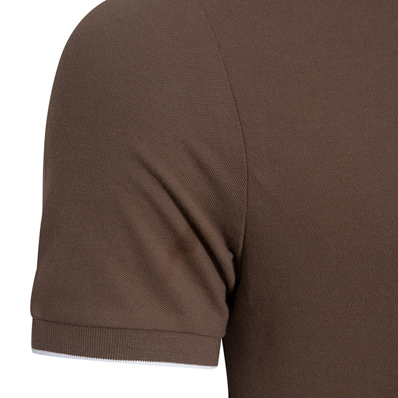 Solid Cotton Lycra Polo (Double Piping)