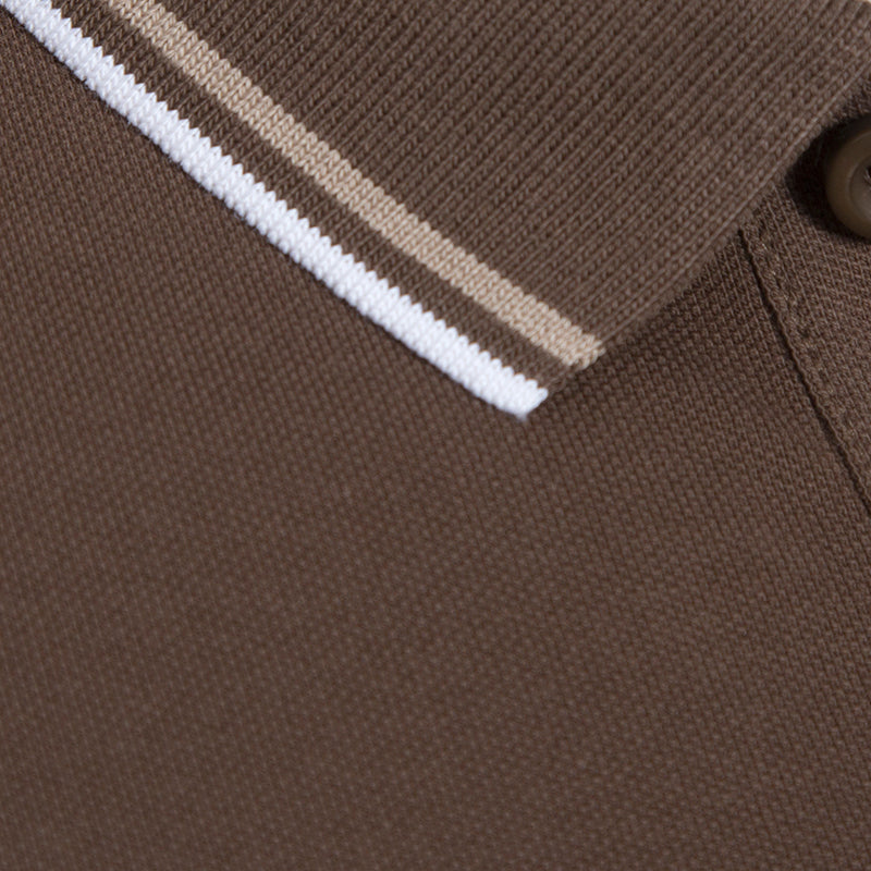 Solid Cotton Lycra Polo (Double Piping)