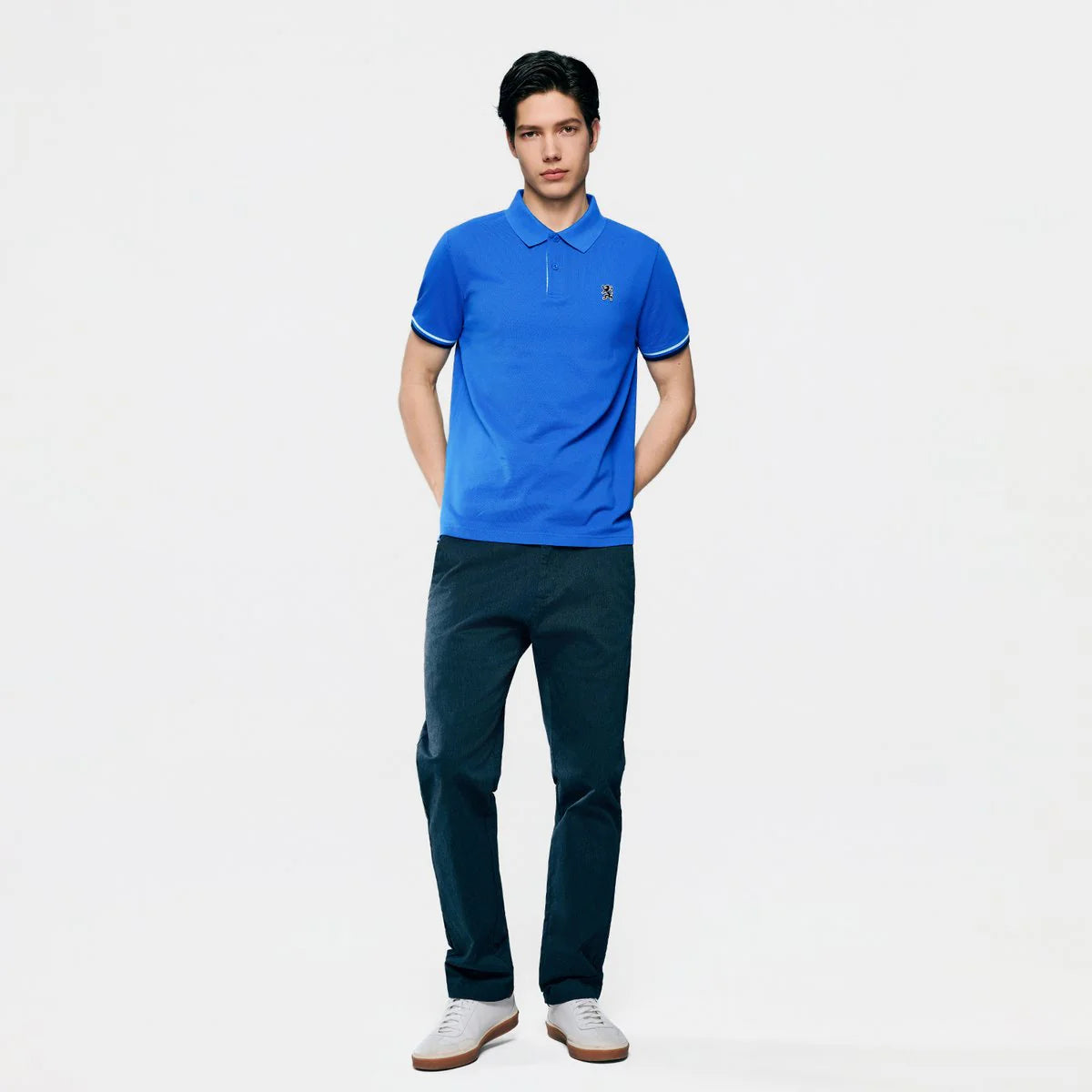 Performance Polo With Small Lion Embroidery (Slim Fit)