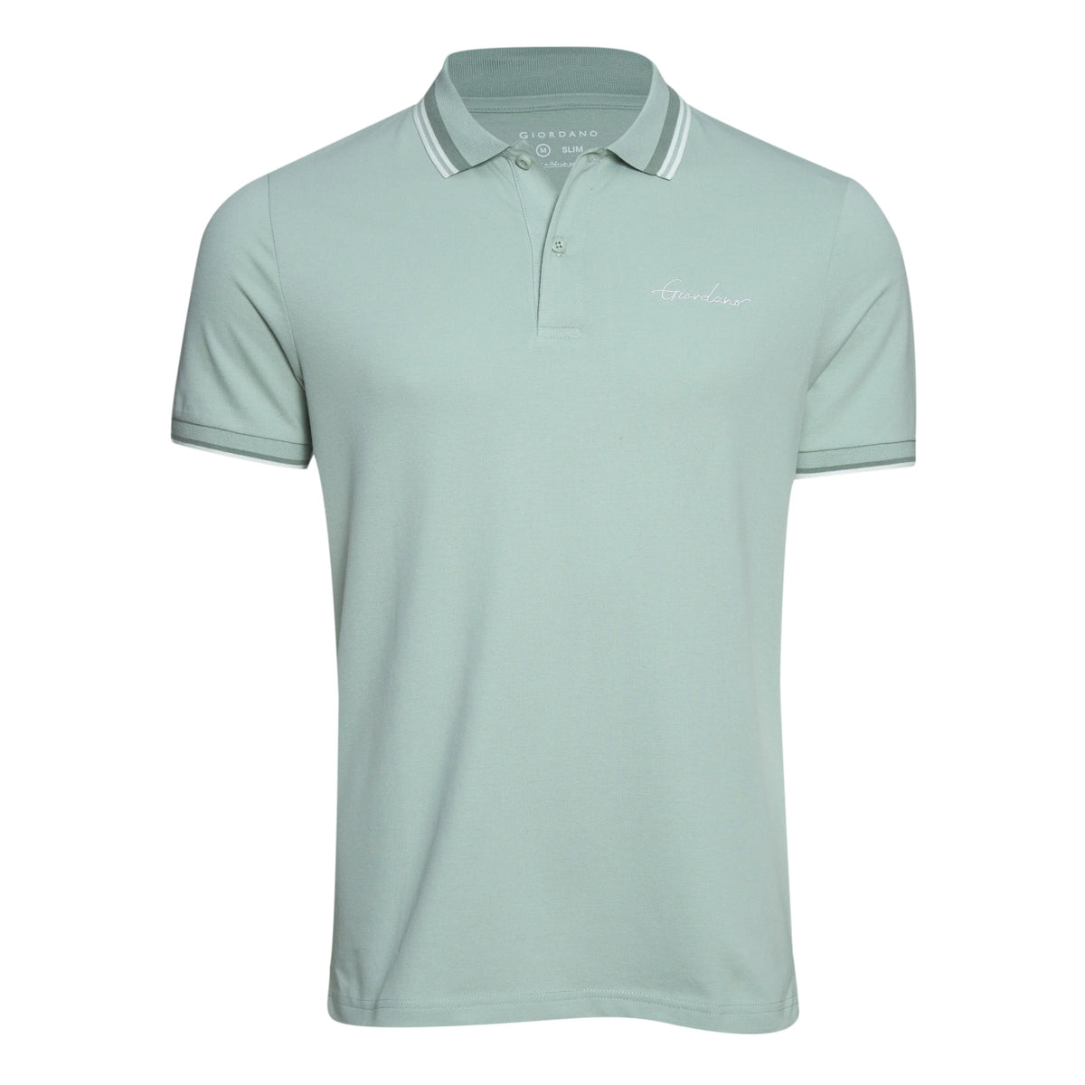 Slim Pique Polo with Signature Embroidery