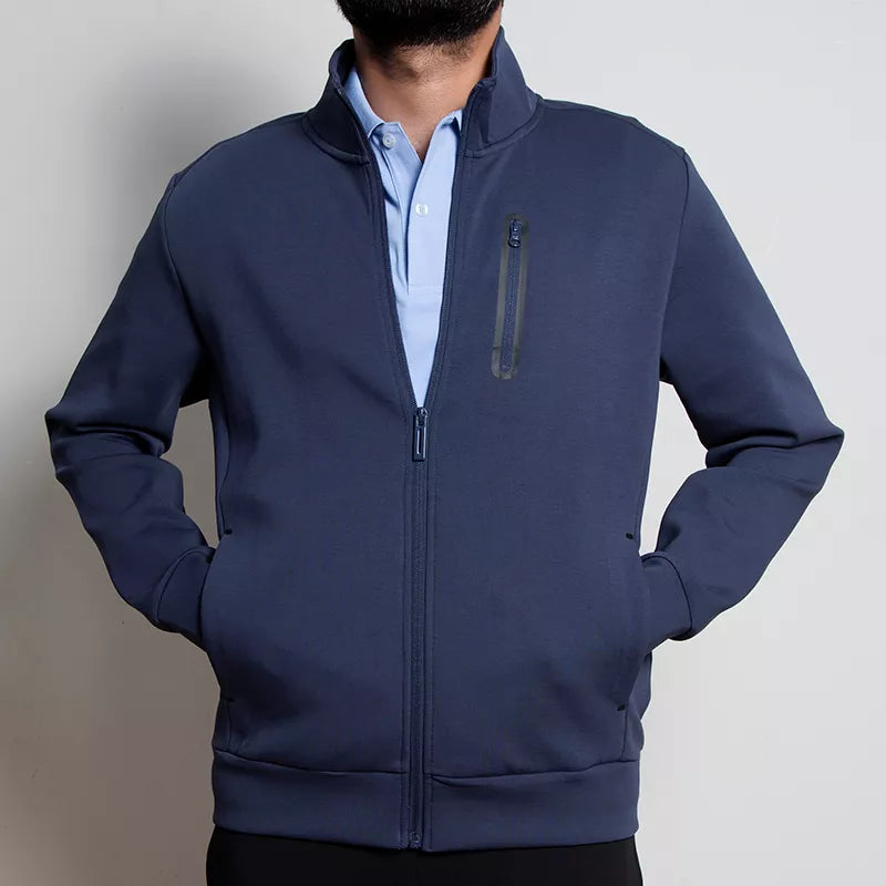 Interlock Slim Fit Full-Zip Knit Jacket