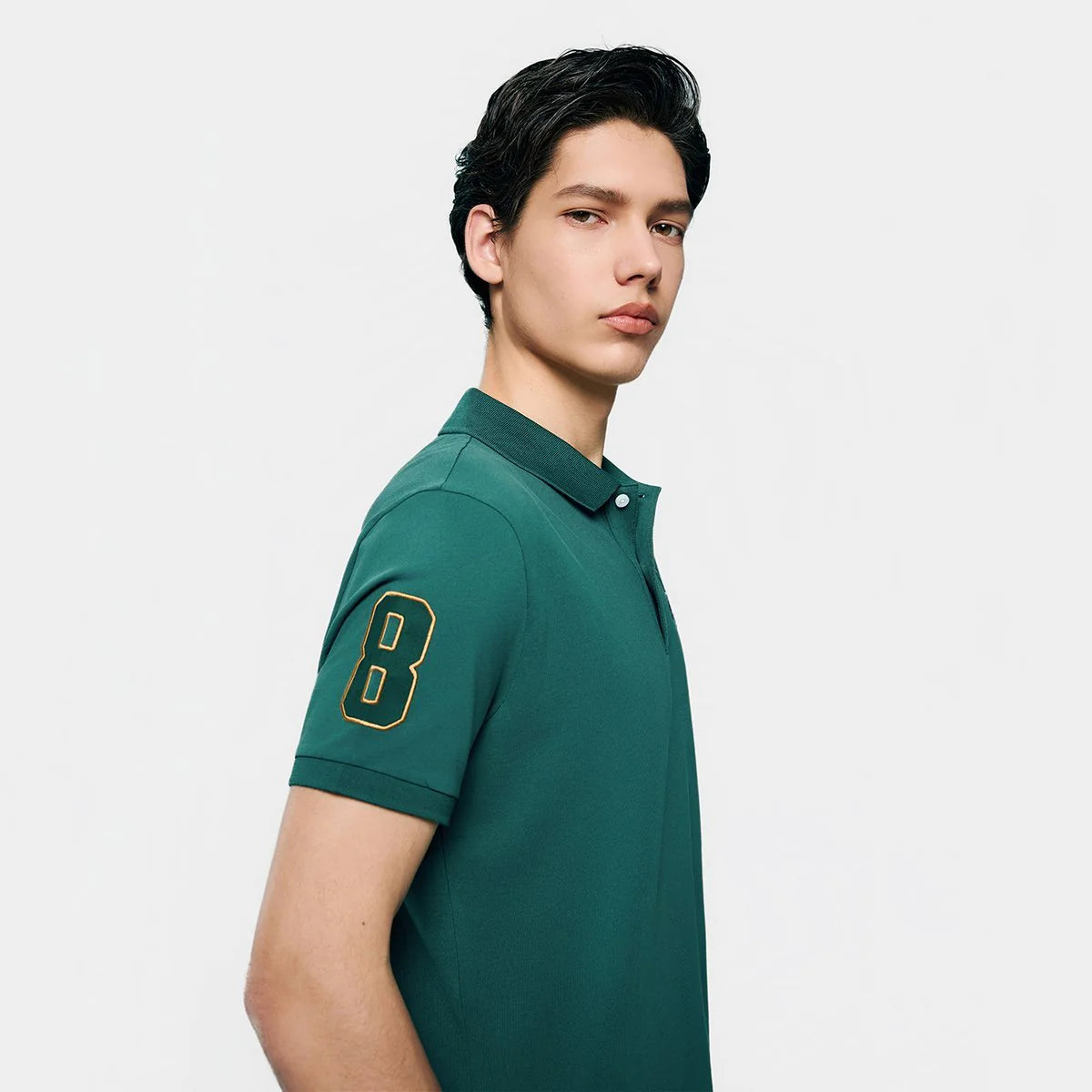 Slim Pique Polo With 3D Napoleon Embroidery