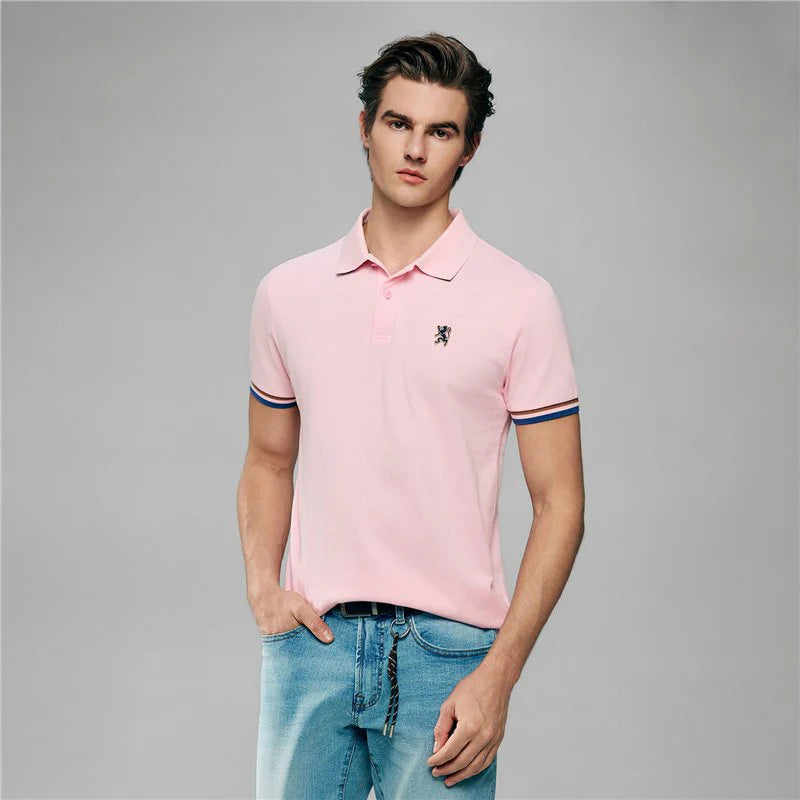 Performance Polo With Small Lion Embroidery (Slim Fit)