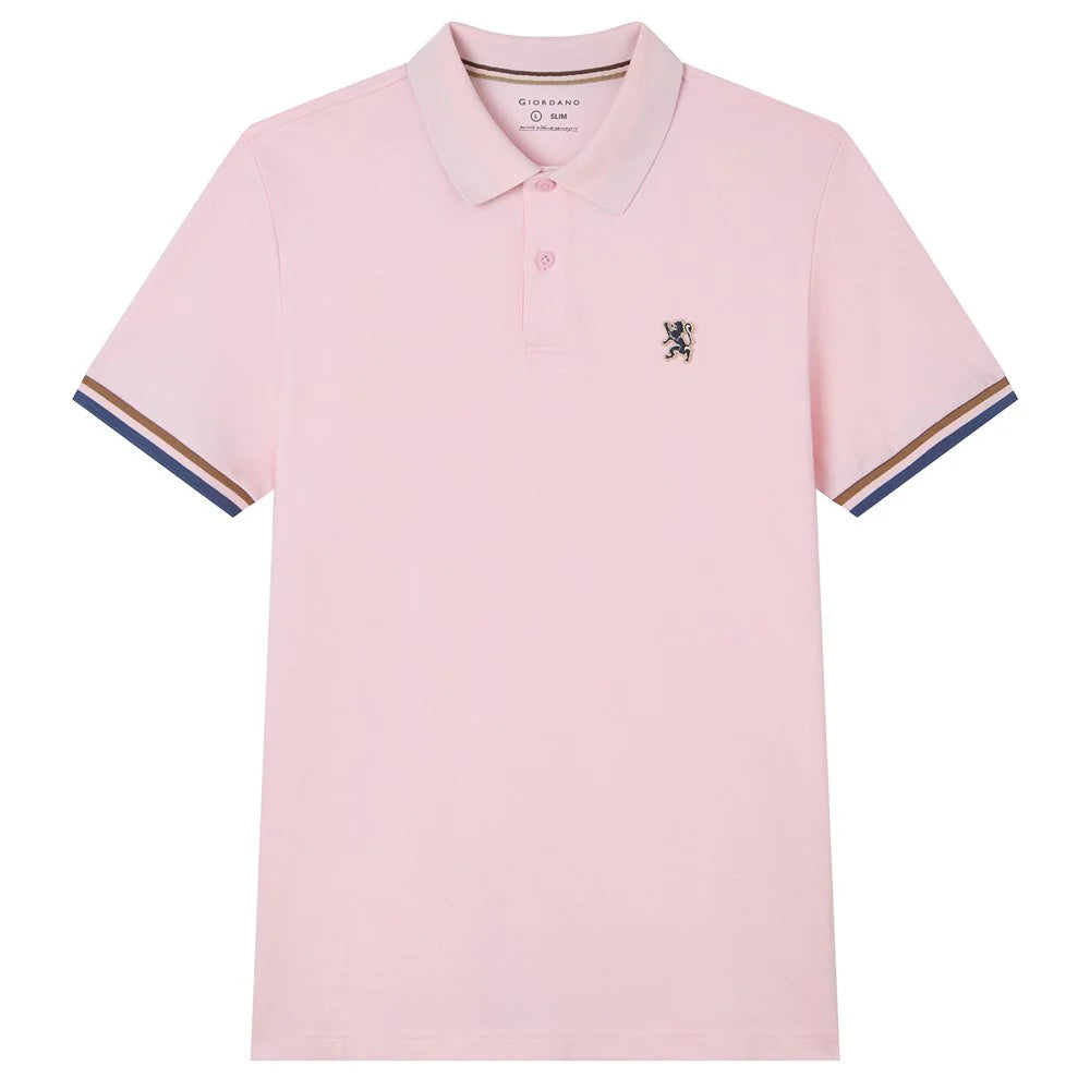 Performance Polo With Small Lion Embroidery (Slim Fit)