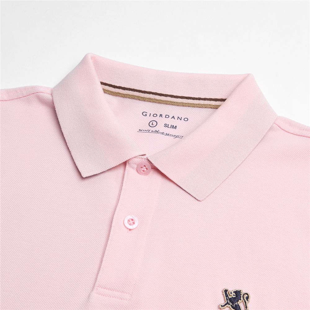 Performance Polo With Small Lion Embroidery (Slim Fit)