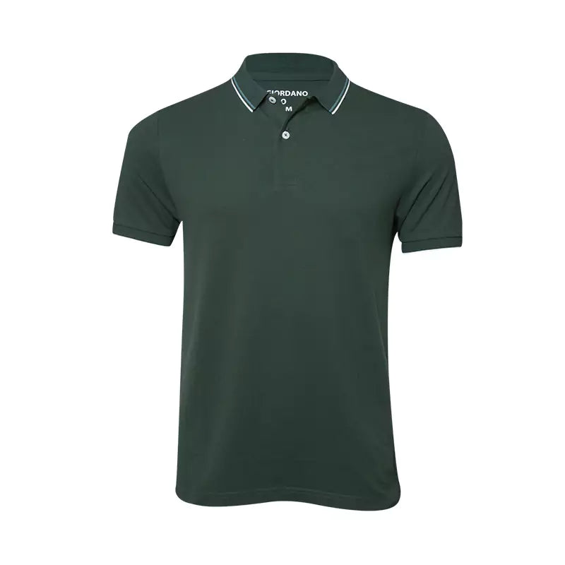 Solid Lycra Polo (Double Piping)