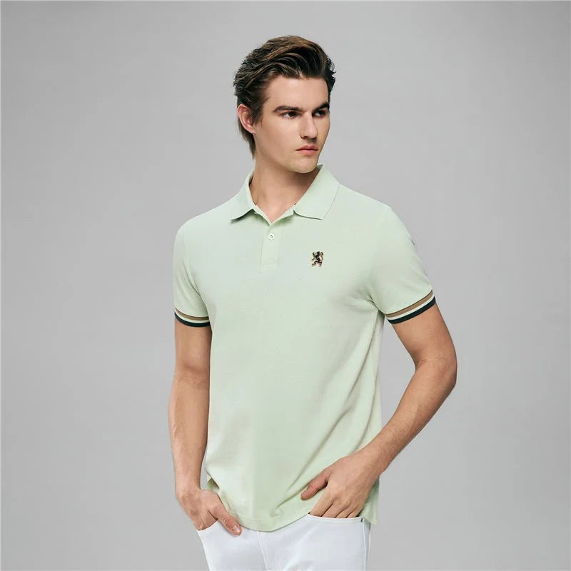 Performance Polo With Small Lion Embroidery (Slim Fit)