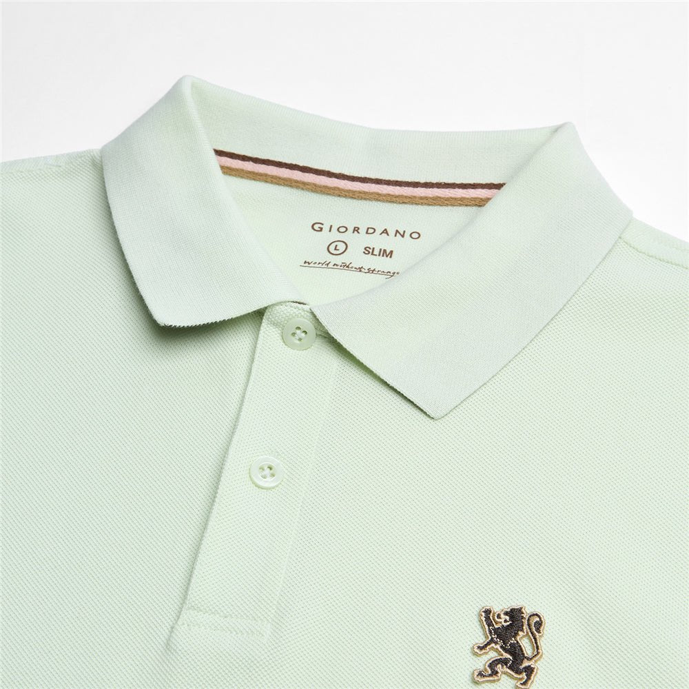 Performance Polo With Small Lion Embroidery (Slim Fit)