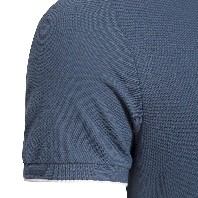 Solid Cotton Lycra Polo (Double Piping)