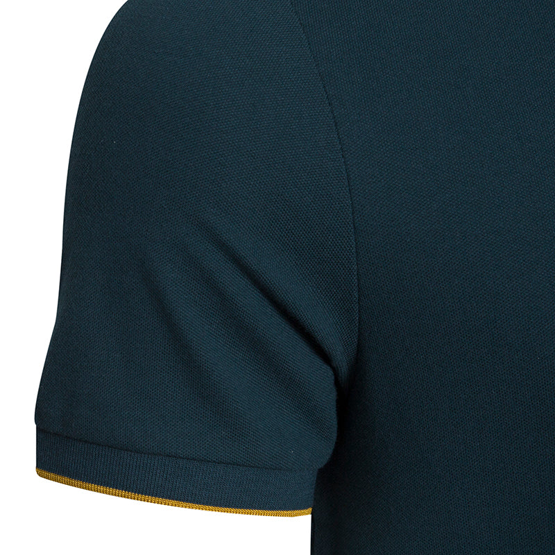 Solid Cotton Lycra Polo (Double Piping)