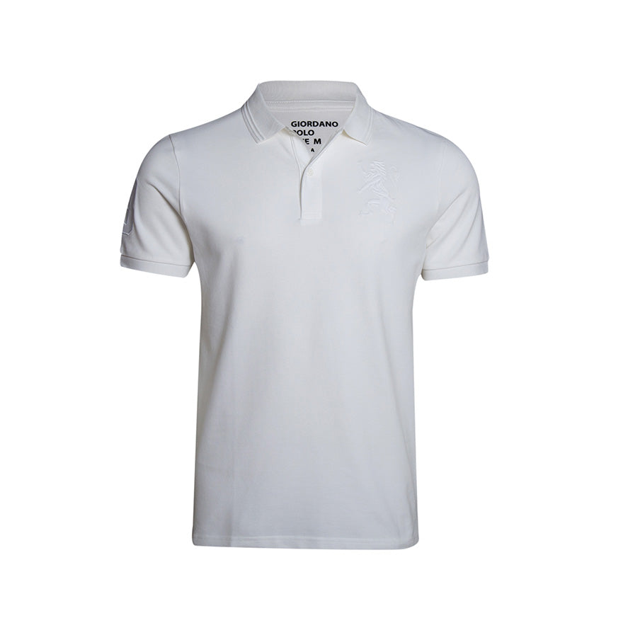 Giordano white outlet polo shirt