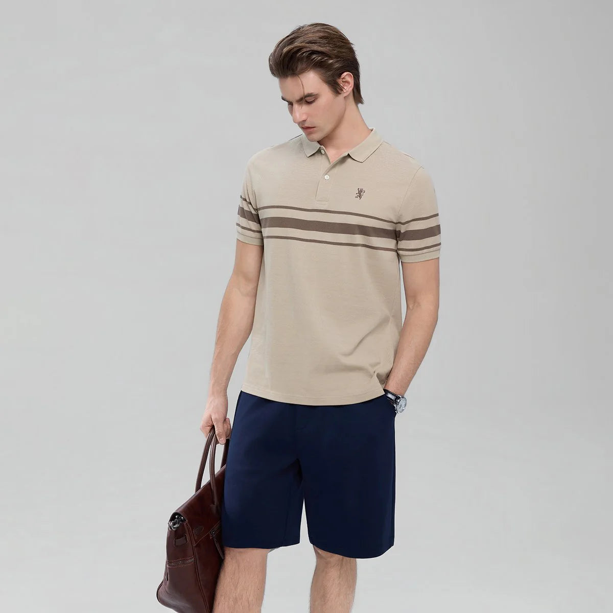 Contrast Stripe Polo