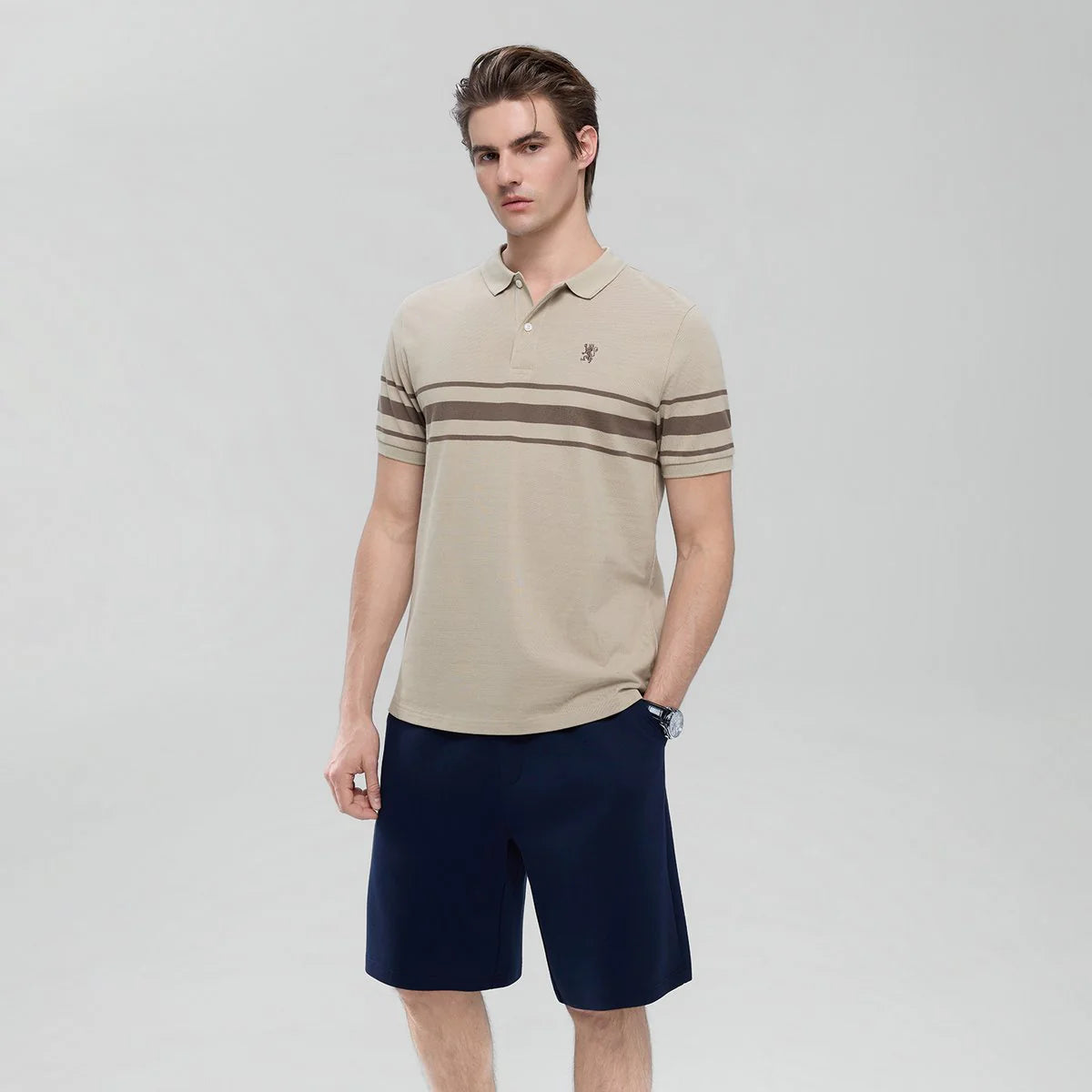 Contrast Stripe Polo
