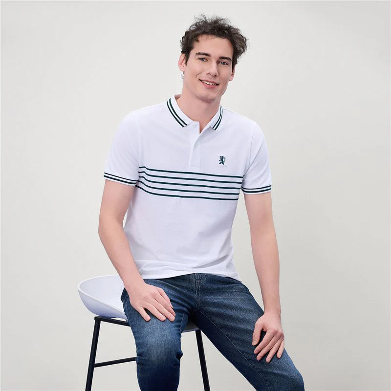 Contrast Stripe Polo