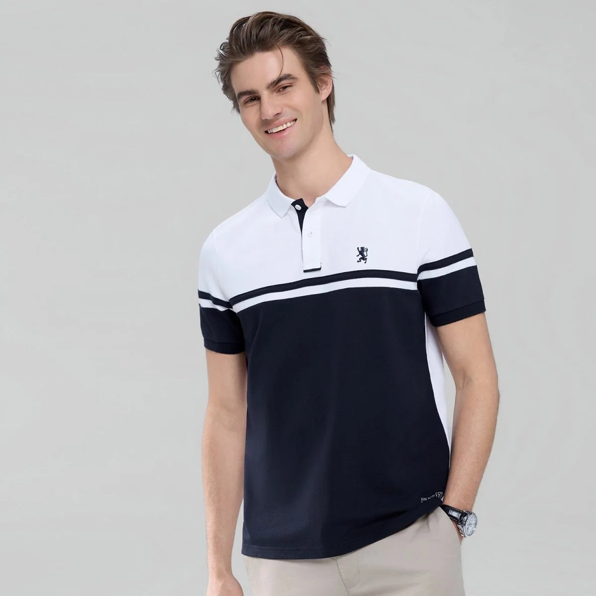 Contrast Stripe Polo
