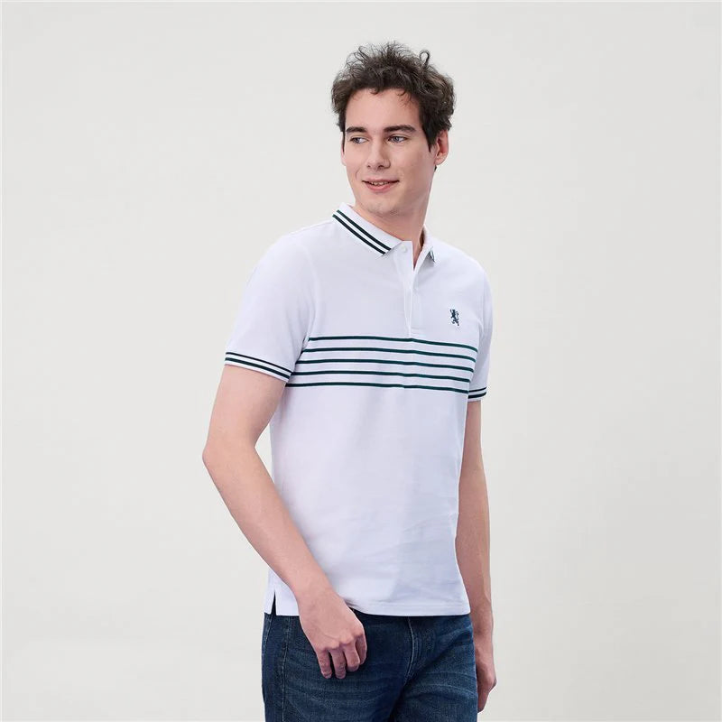 Contrast Stripe Polo