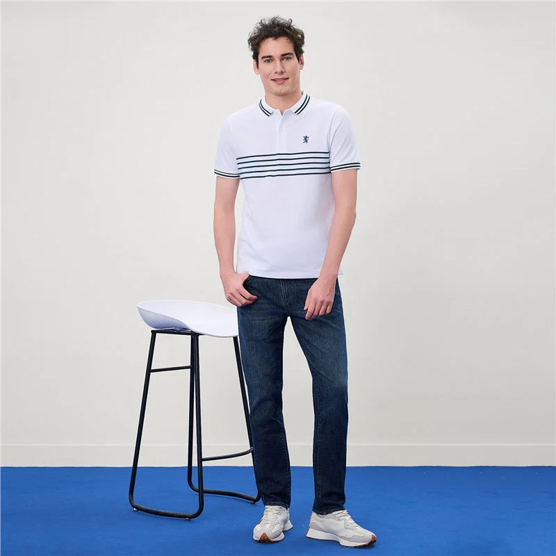 Contrast Stripe Polo