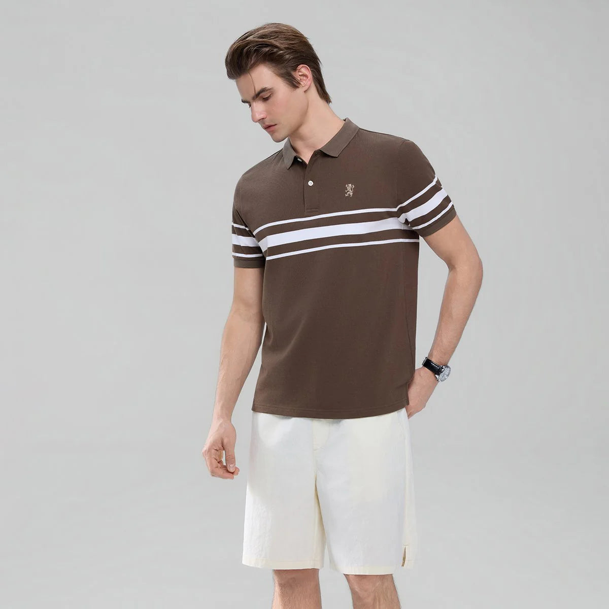 Contrast Stripe Polo