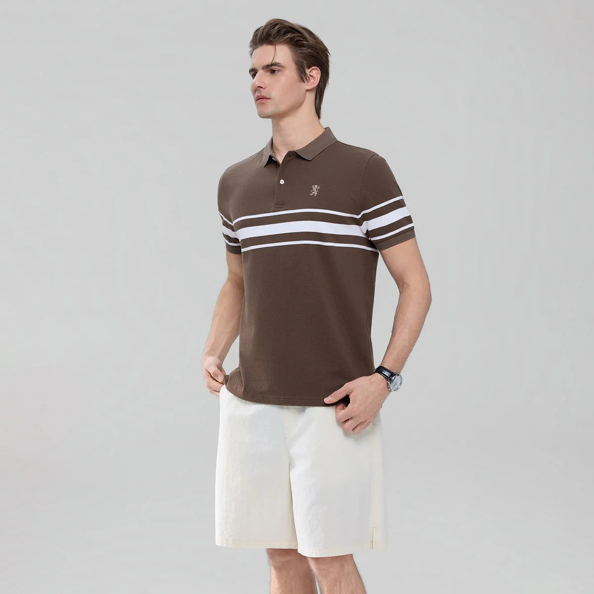 Contrast Stripe Polo