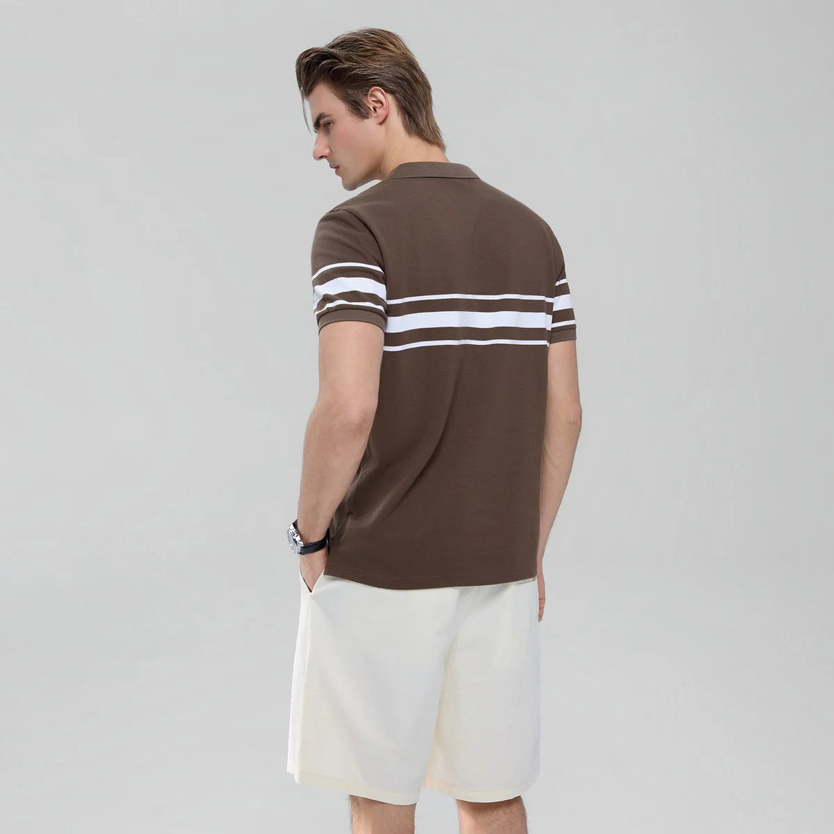 Contrast Stripe Polo