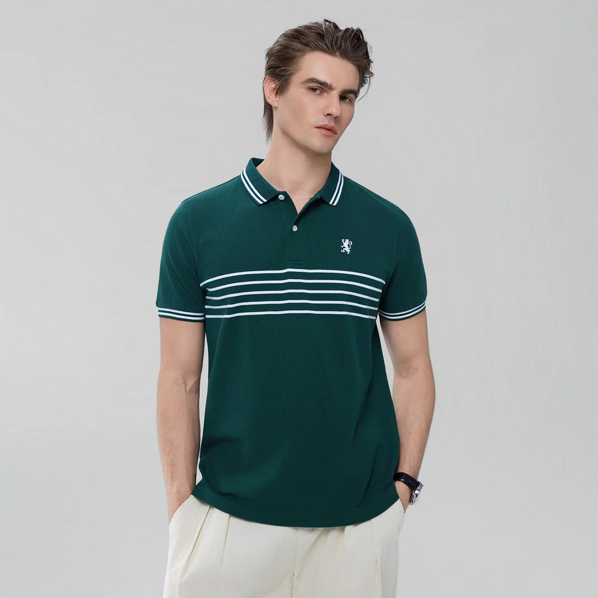 Contrast Stripe Polo