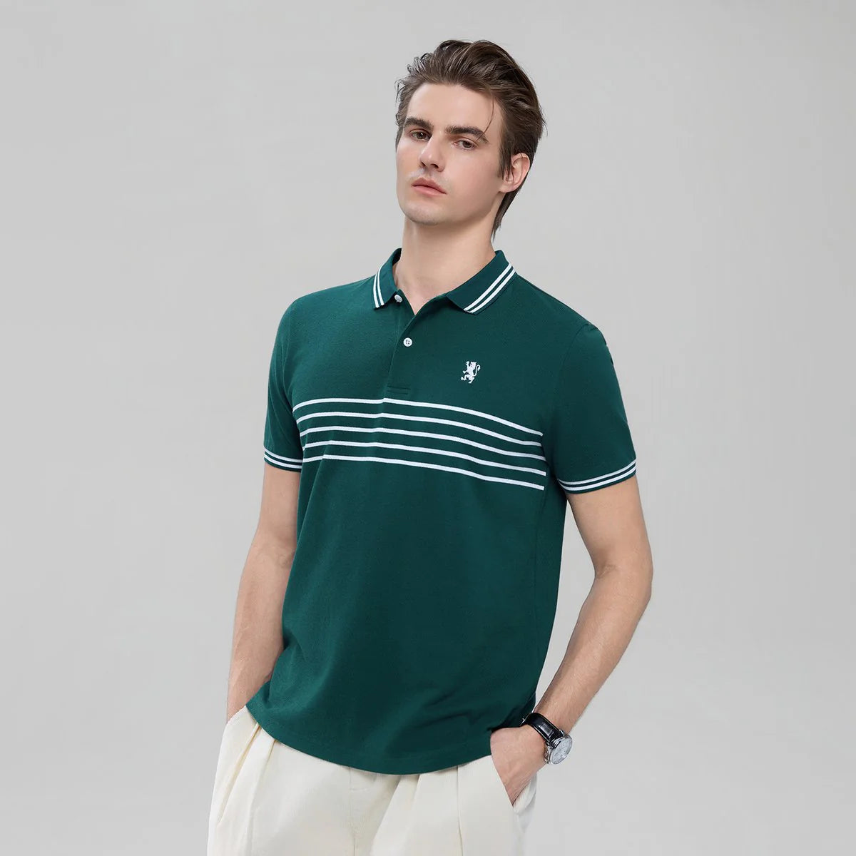 Contrast Stripe Polo