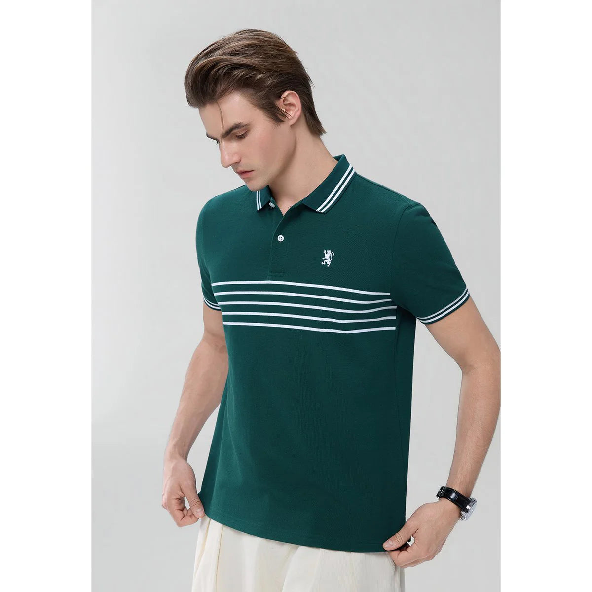Contrast Stripe Polo