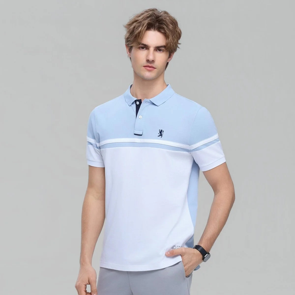 Contrast Stripe Polo