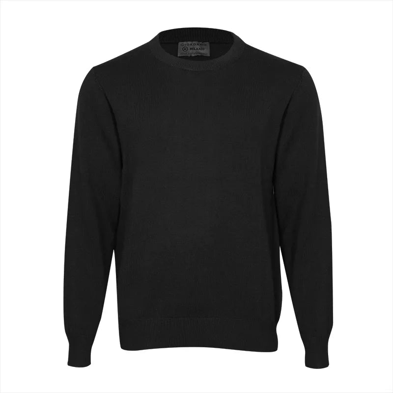 Solid Round Neck Anti-Static Sweater