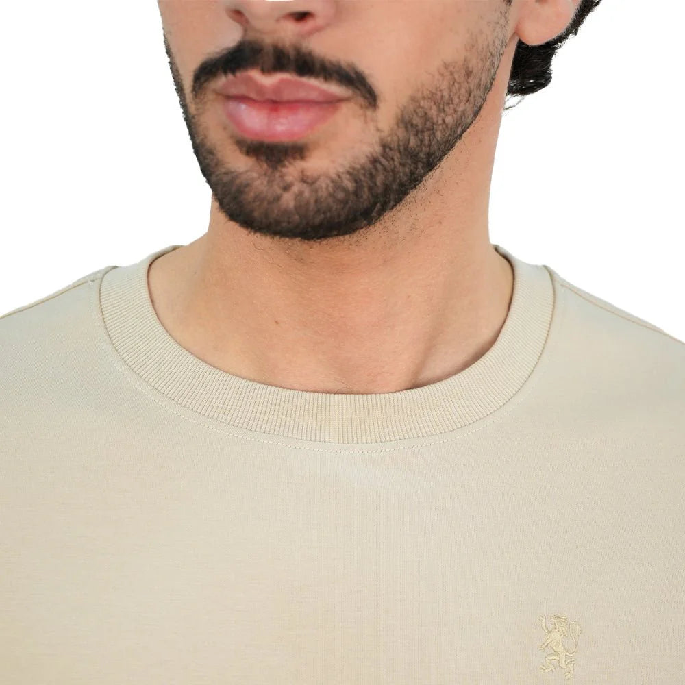 Relaxed Interlock Crew Neck Tee With Embroidery