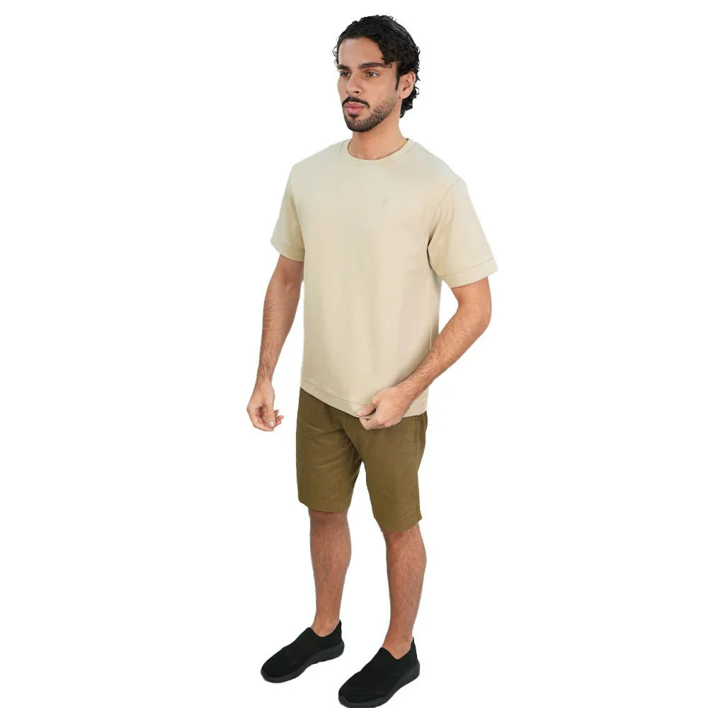 Relaxed Interlock Crew Neck Tee With Embroidery