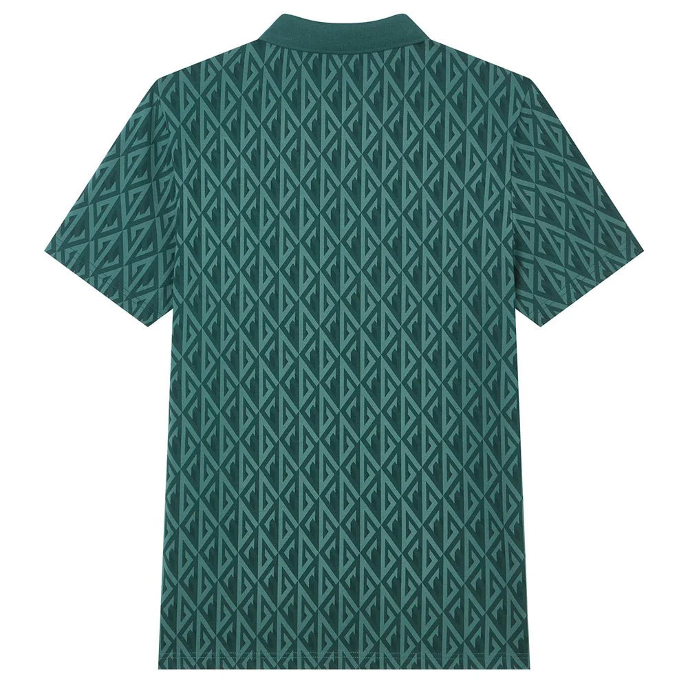Pique Polo with Pattern Print (Slim Fit)