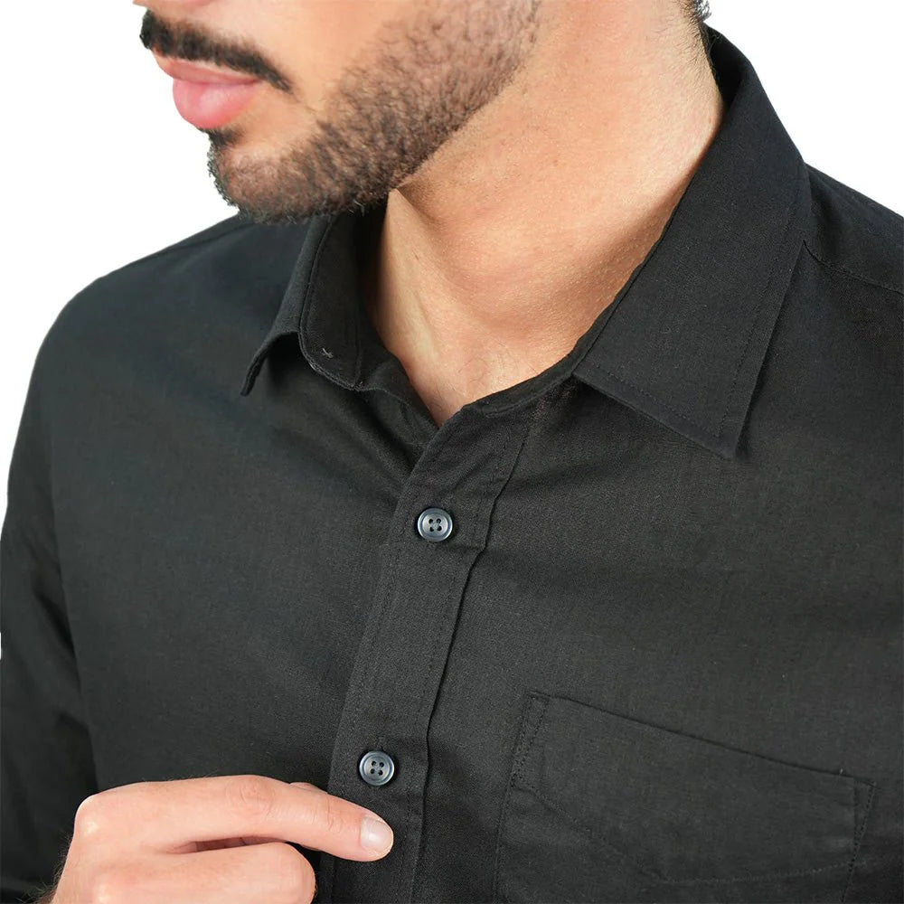 Linen Cotton Solid Shirt