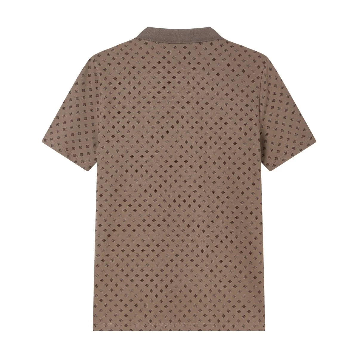 Pique Polo with Pattern Print (Slim Fit)