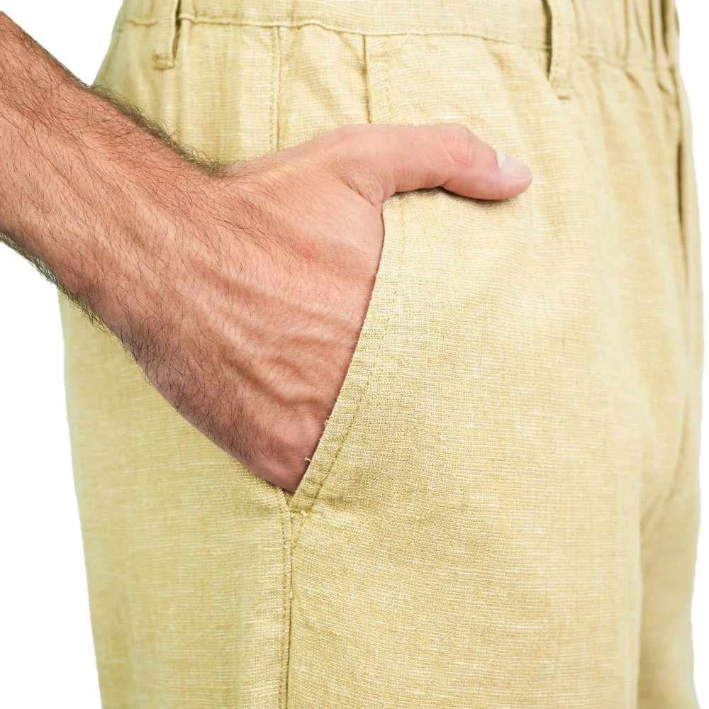 Linen Cotton Khakis (Slim Taper)